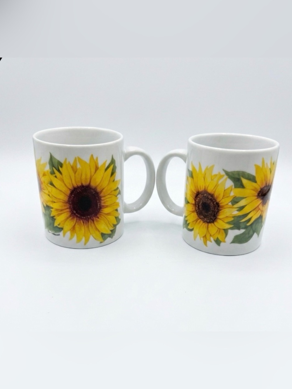 Sunflower Ceramic Mugs - Set of 2 - Picture 2 of 3